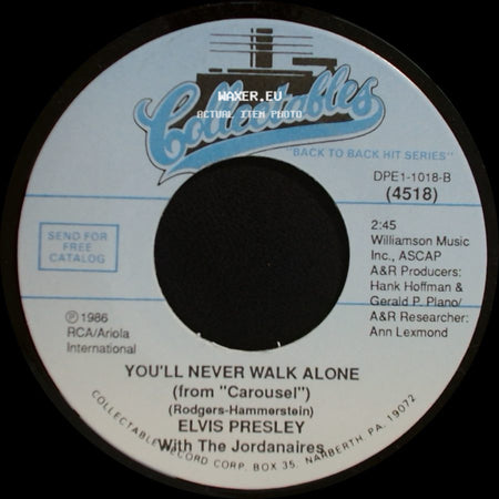 Elvis Presley - Old Shep / You'll Never Walk Alone (From "Carousel") side B