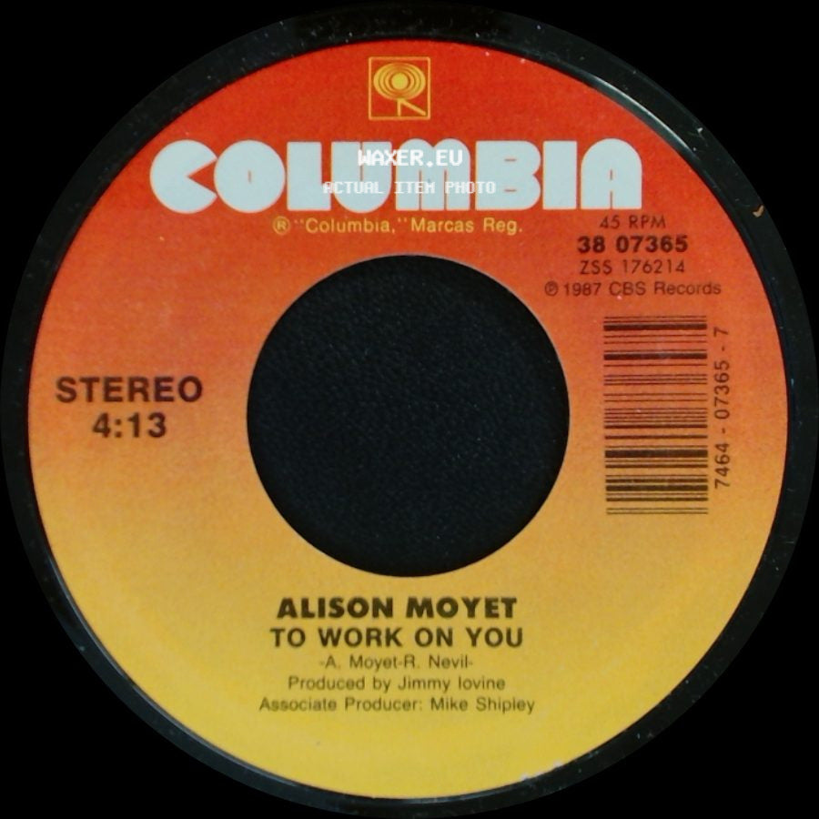 Alison Moyet - To Work On You / Weak In The Presence Of Beauty side A