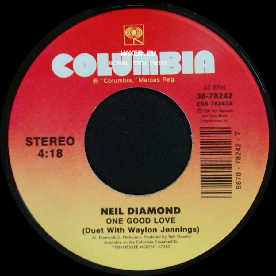Neil Diamond - One Good Love (Duet With Waylon Jennings) / Kentucky Woman side A