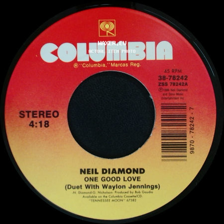 Neil Diamond - One Good Love (Duet With Waylon Jennings) / Kentucky Woman side A