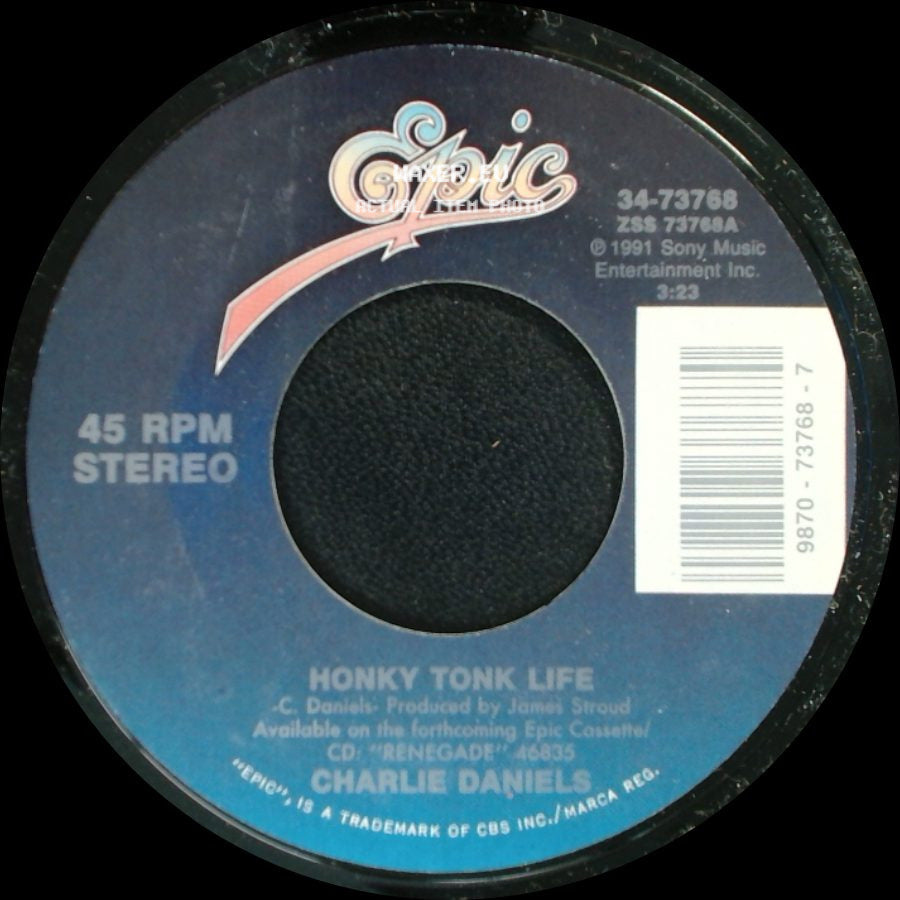 Charlie Daniels - Honky Tonk Life / Willie Jones side A