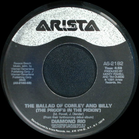 Diamond Rio - Meet In The Middle / The Ballad Of Conley And Billy (The Proof's In The Pickin') side B