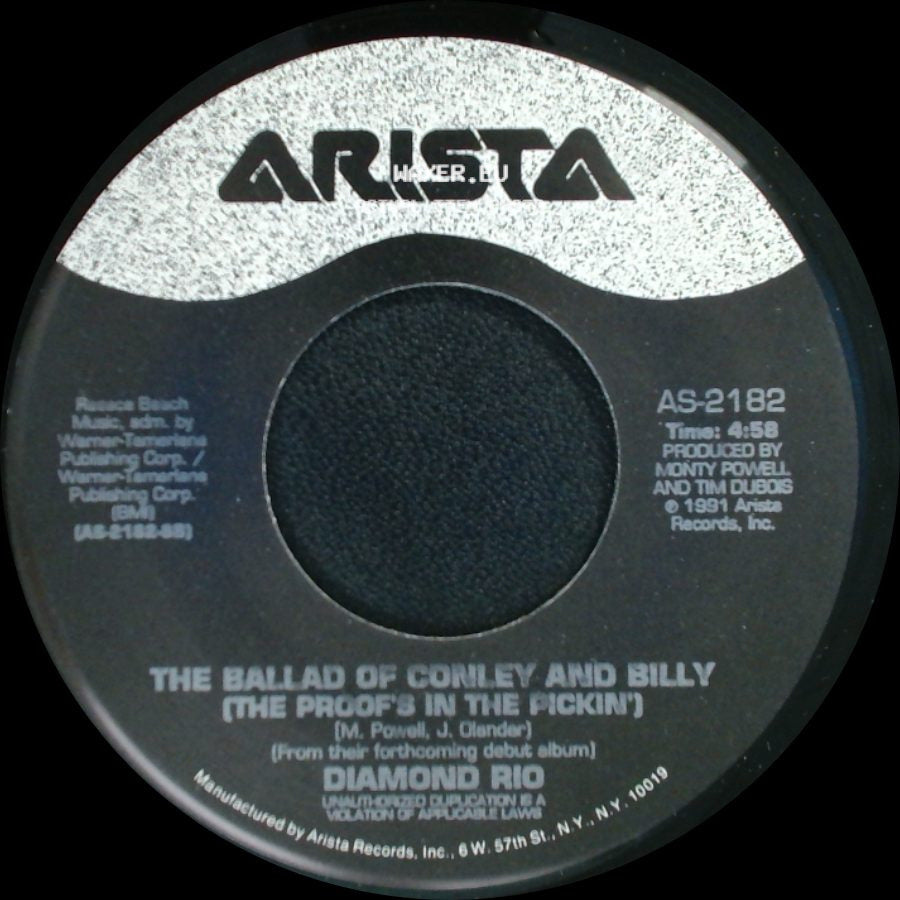 Diamond Rio - The Ballad Of Conley And Billy (The Proof's In The Pickin') / Meet In The Middle side A