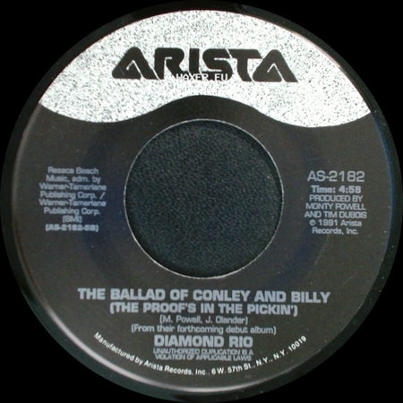 Diamond Rio - Meet In The Middle / The Ballad Of Conley And Billy (The Proof's In The Pickin') side B