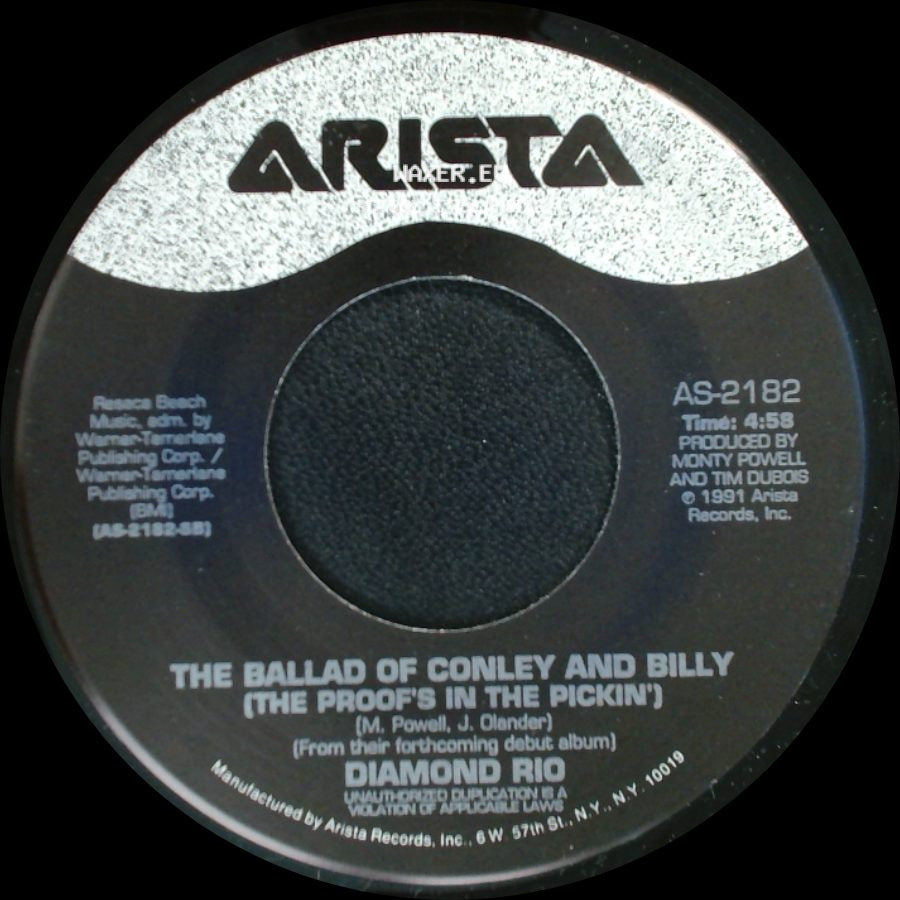 Diamond Rio - Meet In The Middle / The Ballad Of Conley And Billy (The Proof's In The Pickin') side B