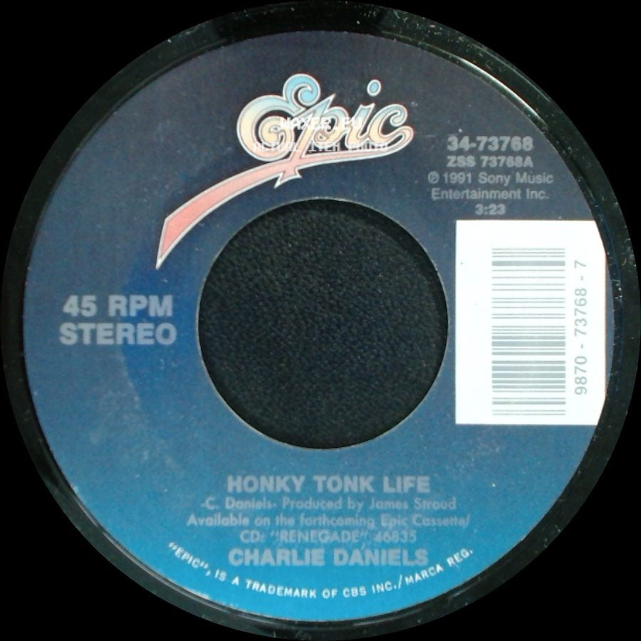 Charlie Daniels - Honky Tonk Life / Willie Jones side A