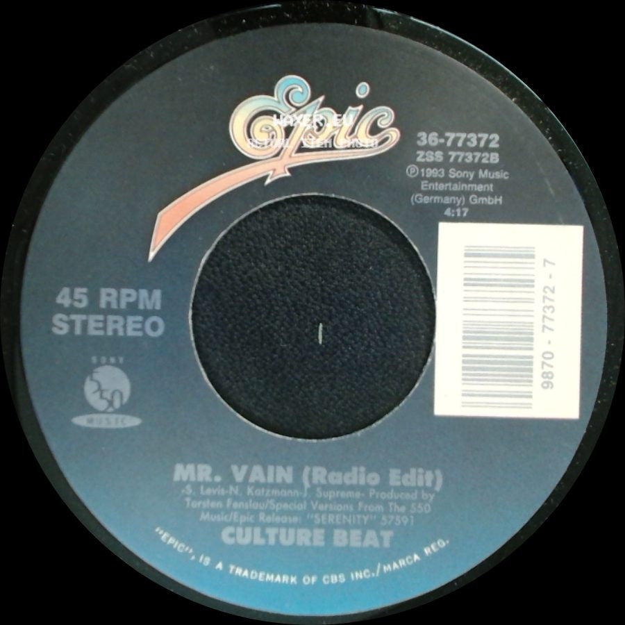 Culture Beat - Got To Get It (Radio Edit) / Mr. Vain (Radio Edit) side B