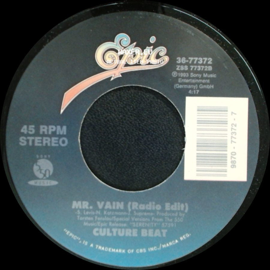 Culture Beat - Mr. Vain (Radio Edit) / Got To Get It (Radio Edit) side A