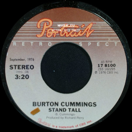 Burton Cummings - Takes A Fool To Love A Fool / Stand Tall side B