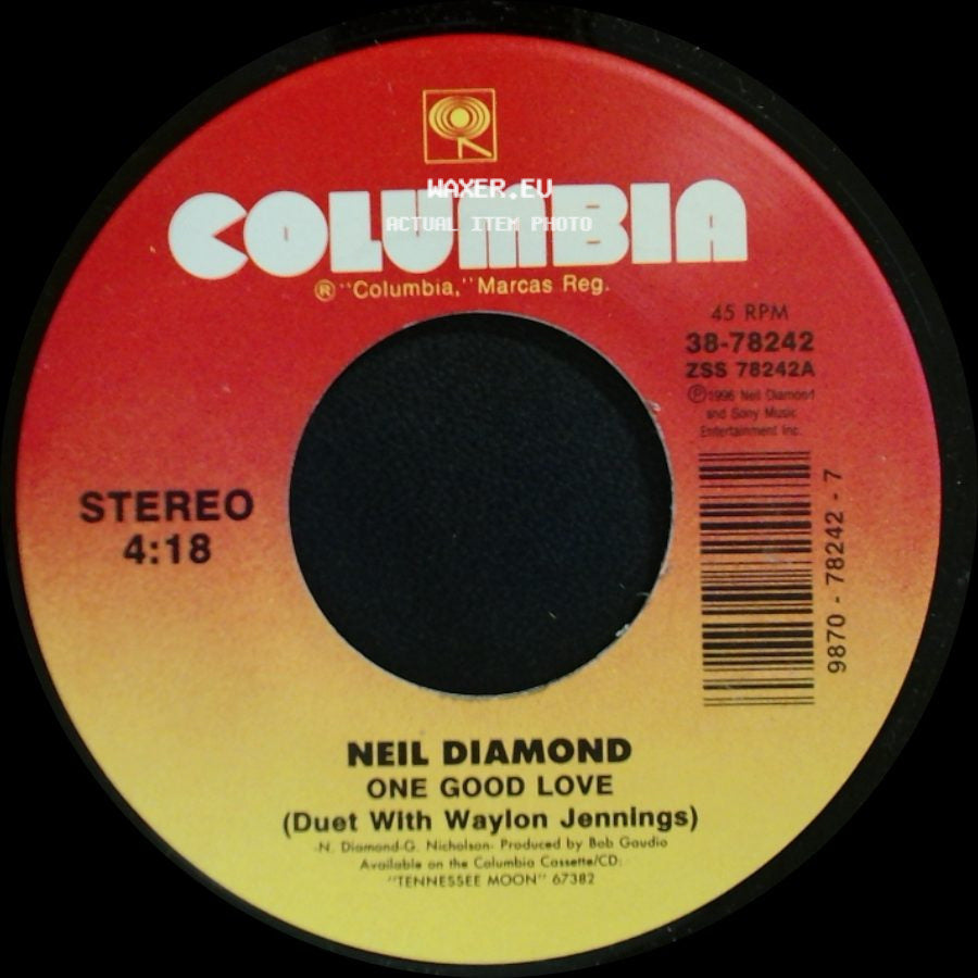 Neil Diamond - One Good Love (Duet With Waylon Jennings) / Kentucky Woman side A