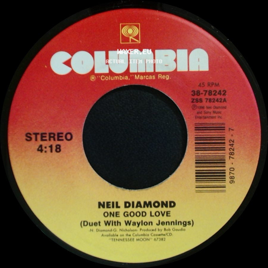Neil Diamond - One Good Love (Duet With Waylon Jennings) / Kentucky Woman side A