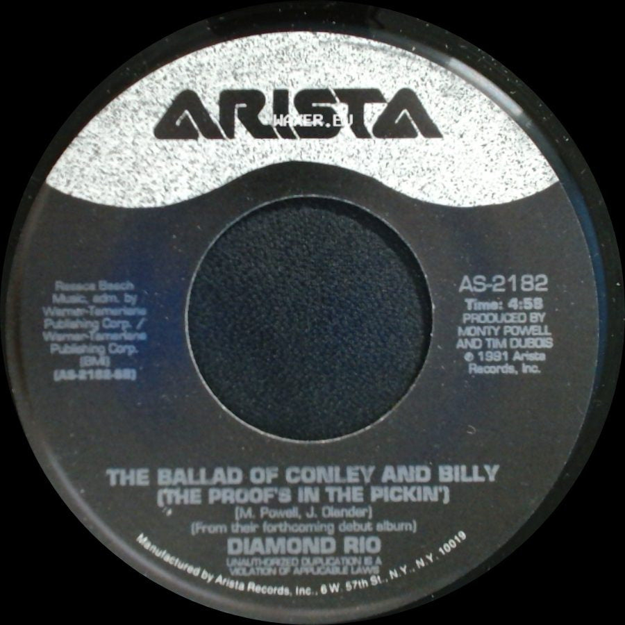 Diamond Rio - Meet In The Middle / The Ballad Of Conley And Billy (The Proof's In The Pickin') side B
