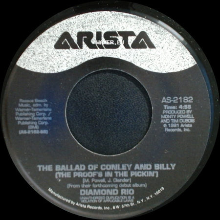 Diamond Rio - Meet In The Middle / The Ballad Of Conley And Billy (The Proof's In The Pickin') side B