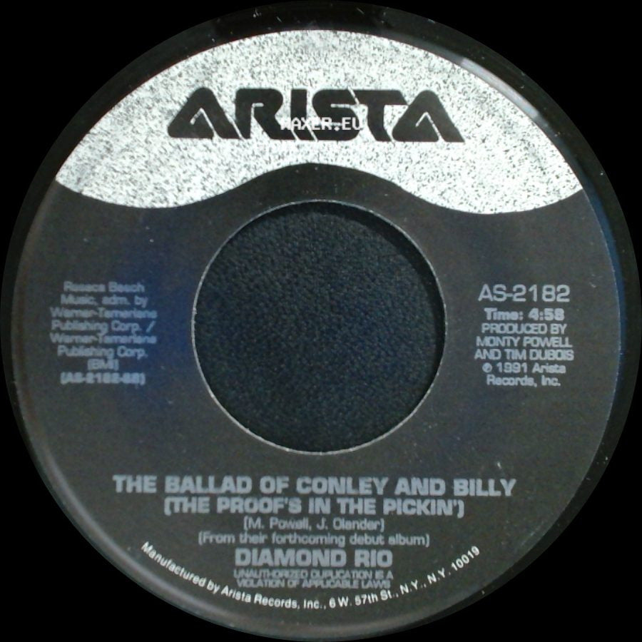Diamond Rio - Meet In The Middle / The Ballad Of Conley And Billy (The Proof's In The Pickin') side B