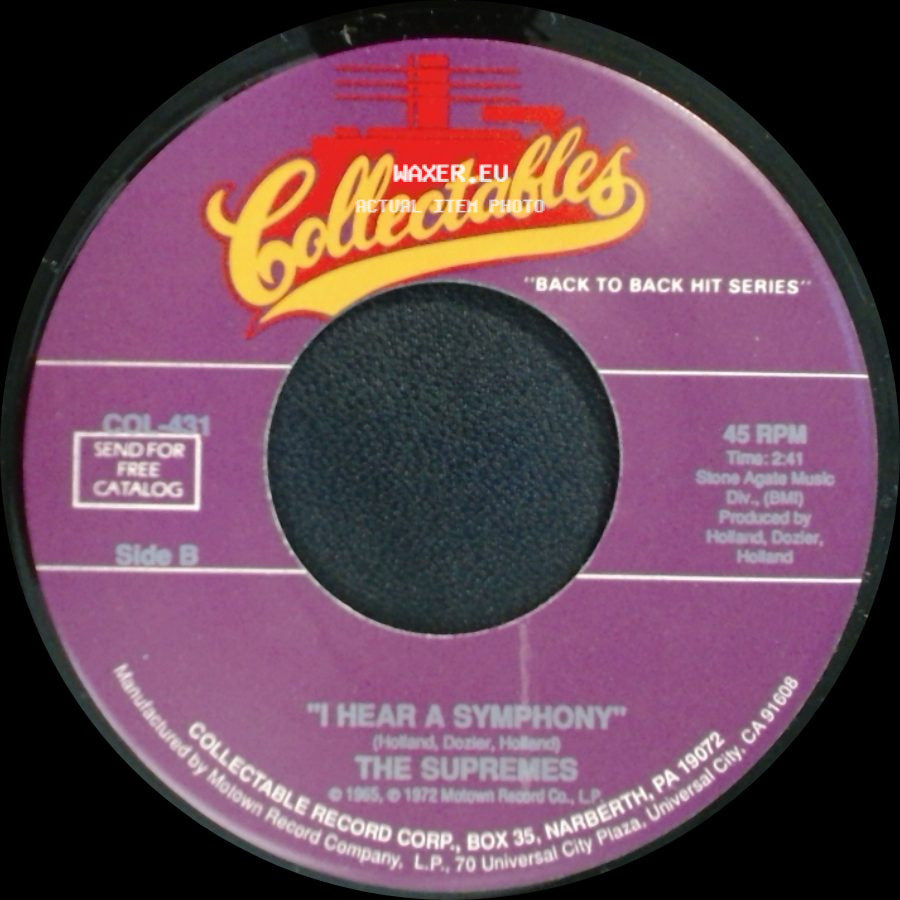 The Supremes - Nothing But Heartaches / I Hear A Symphony side B