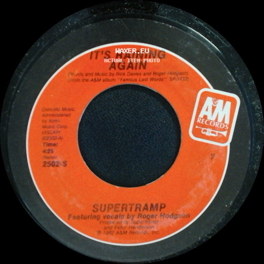 Supertramp - It's Raining Again / Bonnie side A