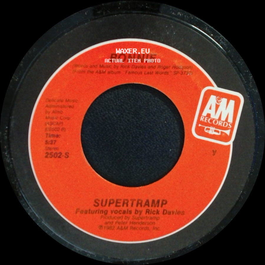 Supertramp - It's Raining Again / Bonnie side B