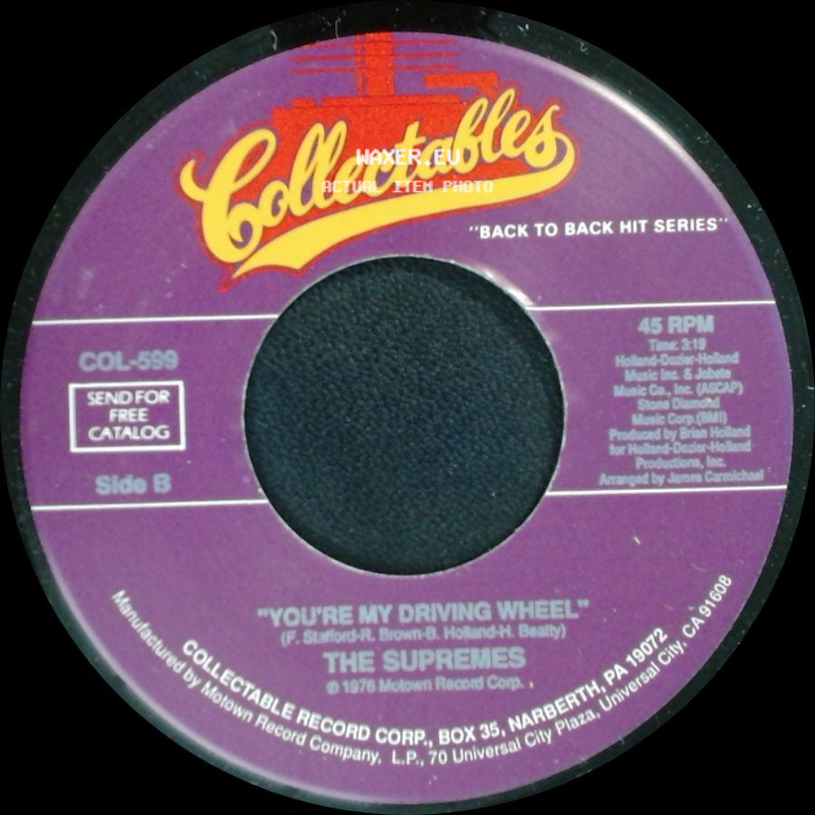 The Supremes - I'm Gonna Let My Heart Do The Walking / You're My Driving Wheel side B