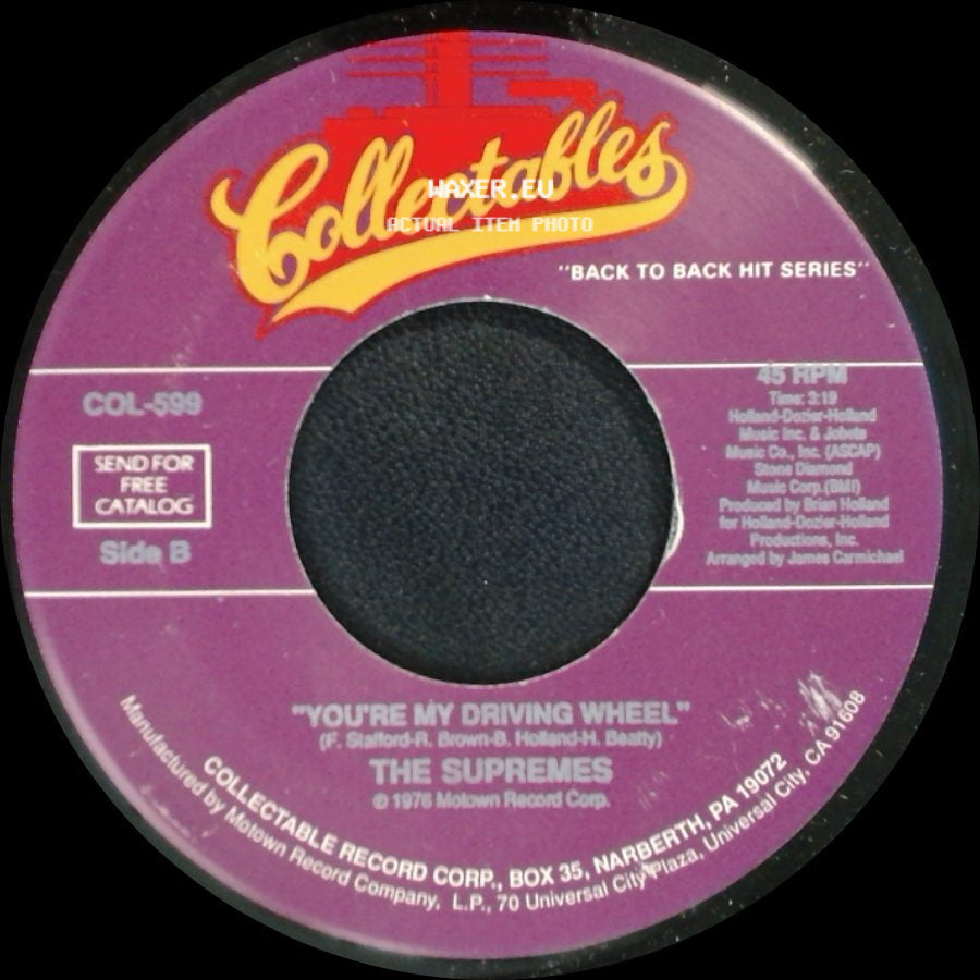 The Supremes - I'm Gonna Let My Heart Do The Walking / You're My Driving Wheel side B