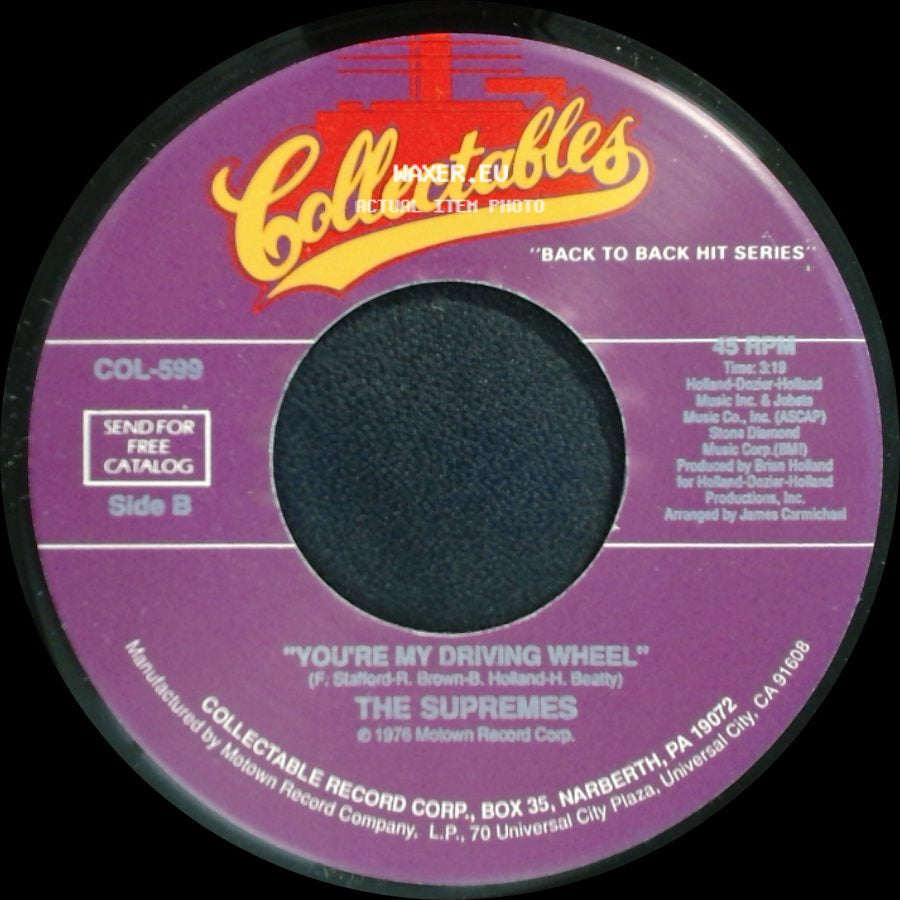 The Supremes - I'm Gonna Let My Heart Do The Walking / You're My Driving Wheel side B
