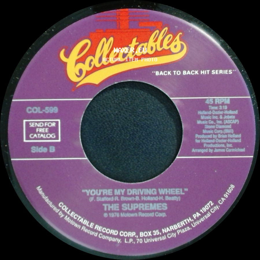 The Supremes - I'm Gonna Let My Heart Do The Walking / You're My Driving Wheel side B