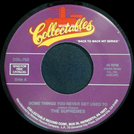 The Supremes - Some Things You Never Get Used To / Run Run Run side A