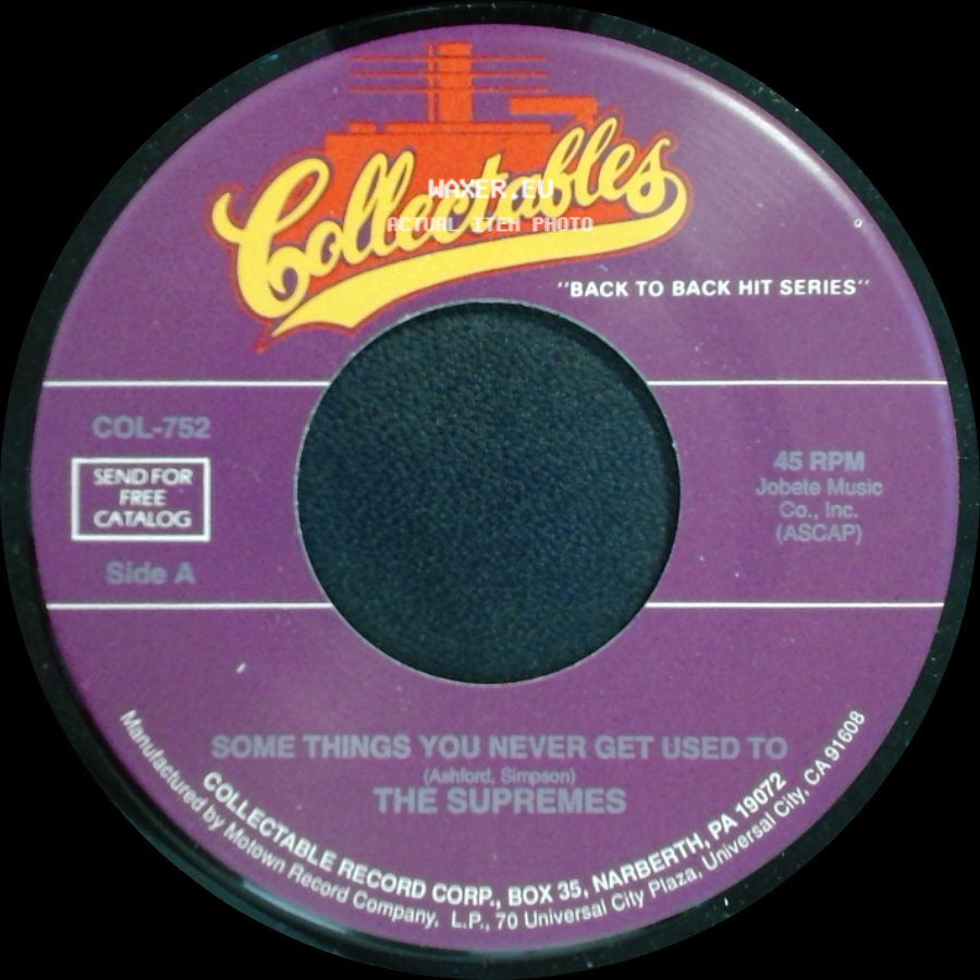 The Supremes - Some Things You Never Get Used To / Run Run Run side A