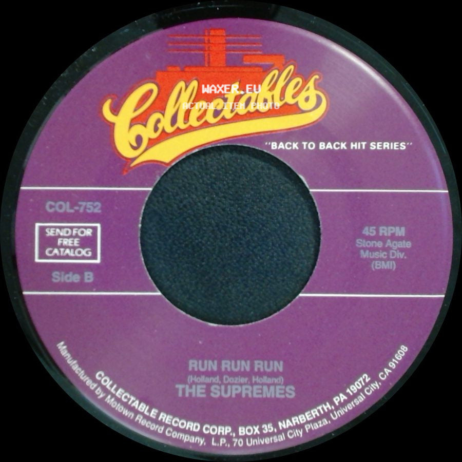 The Supremes - Some Things You Never Get Used To / Run Run Run side B