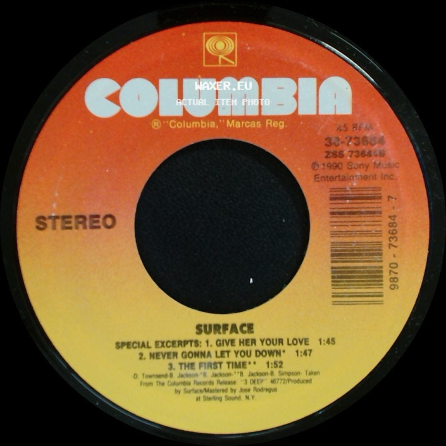Surface (With Love Voice): Regina Belle / Surface - All I Want Is You / Unknown Title B side B