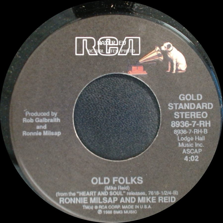 Ronnie Milsap / Ronnie Milsap And Mike Reid - Don't You Ever Get Tired (Of Hurting Me) / Old Folks side B