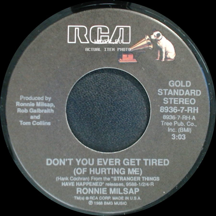 Ronnie Milsap / Ronnie Milsap And Mike Reid - Don't You Ever Get Tired (Of Hurting Me) / Old Folks side A