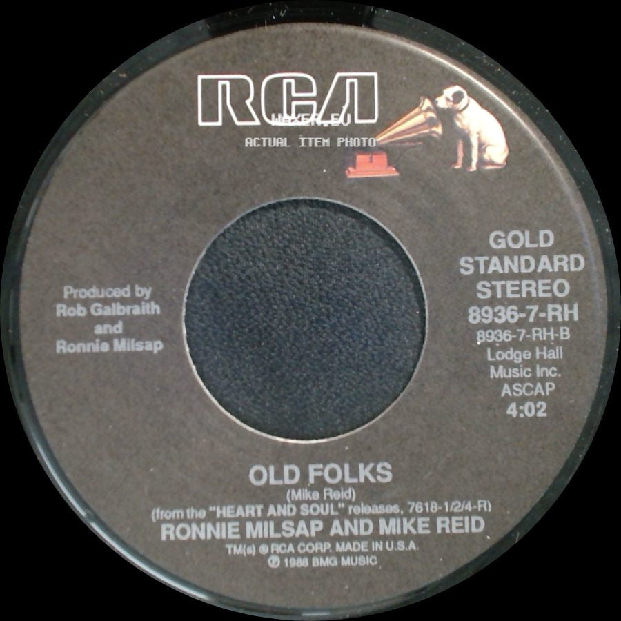 Ronnie Milsap / Ronnie Milsap And Mike Reid - Don't You Ever Get Tired (Of Hurting Me) / Old Folks side B