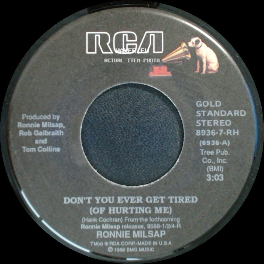 Ronnie Milsap & Mike Reid / Ronnie Milsap - Old Folks / Don't You Ever Get Tired (Of Hurting Me) side B