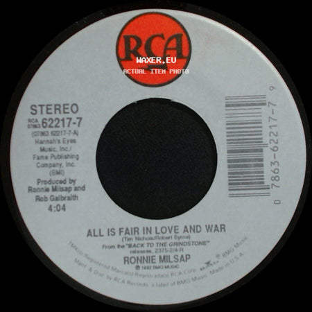 Ronnie Milsap - Back To The Grindstone / All Is Fair In Love And War side B