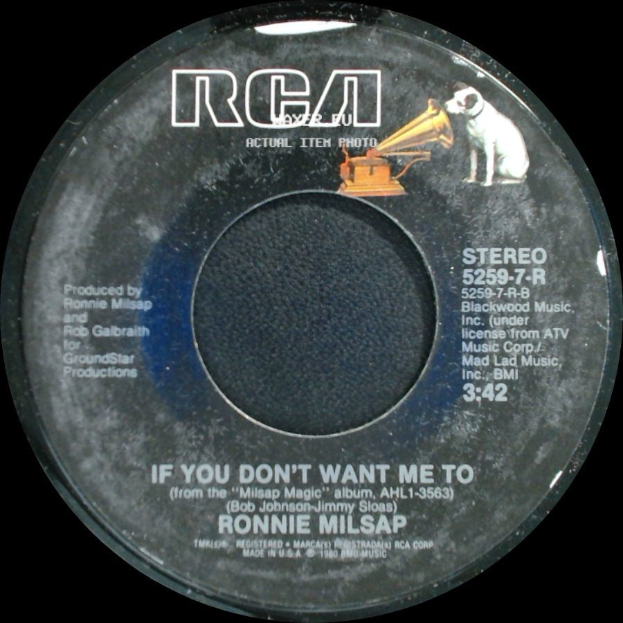 Ronnie Milsap - Where Do The Nights Go / If You Don't Want Me To side B