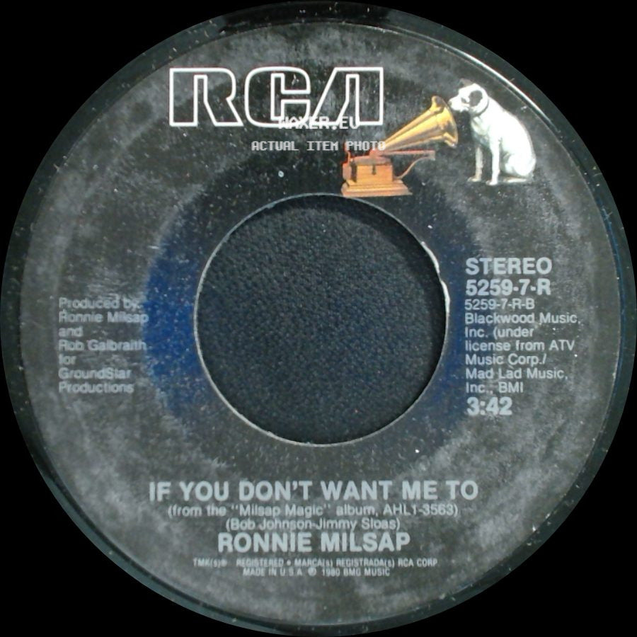 Ronnie Milsap - Where Do The Nights Go / If You Don't Want Me To side B