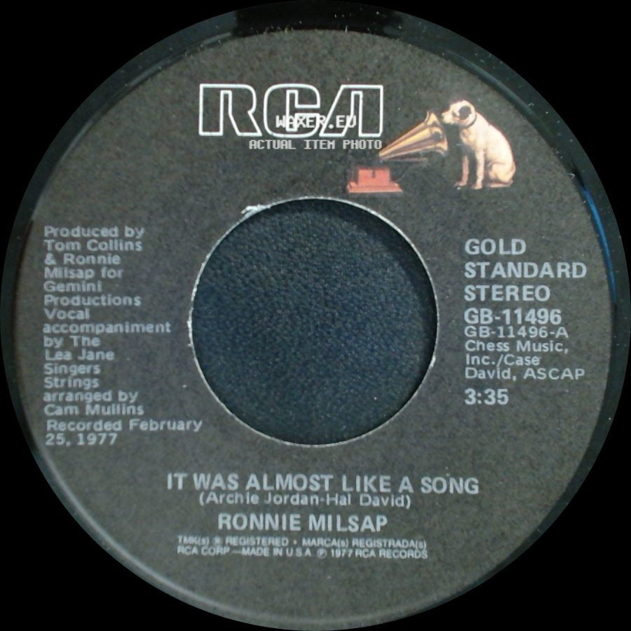 Ronnie Milsap - Only One Love In My Life / It Was Almost Like A Song side B