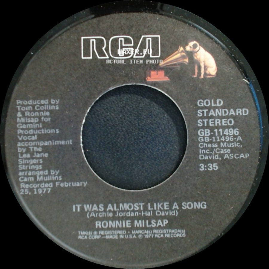 Ronnie Milsap - It Was Almost Like A Song / Only One Love In My Life side A