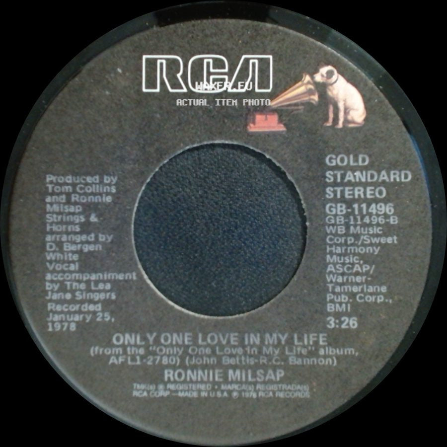 Ronnie Milsap - It Was Almost Like A Song / Only One Love In My Life side B