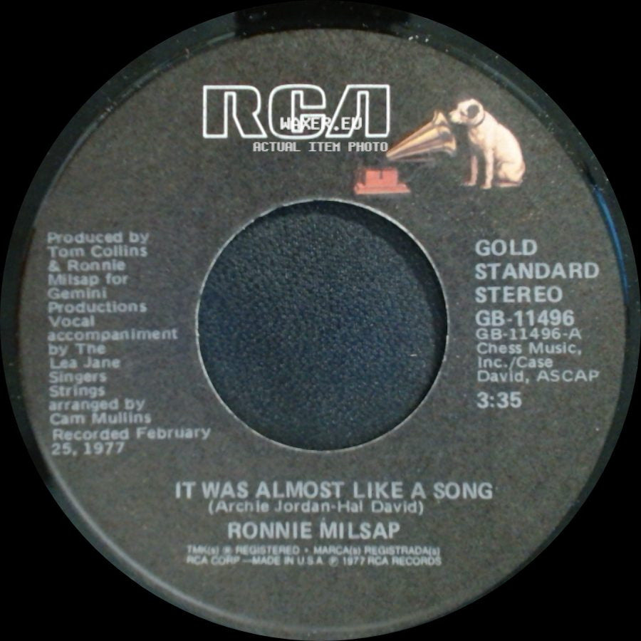 Ronnie Milsap - Only One Love In My Life / It Was Almost Like A Song side B