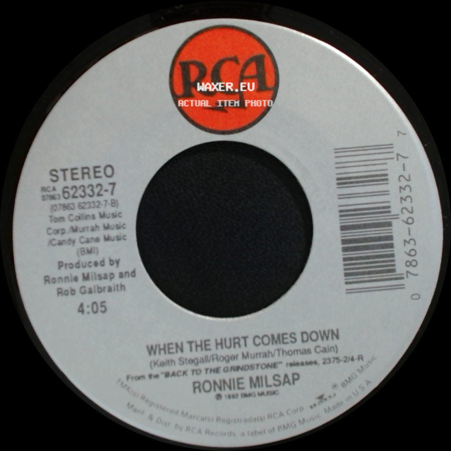 Ronnie Milsap - L. A. To The Moon / When The Hurt Comes Down side B