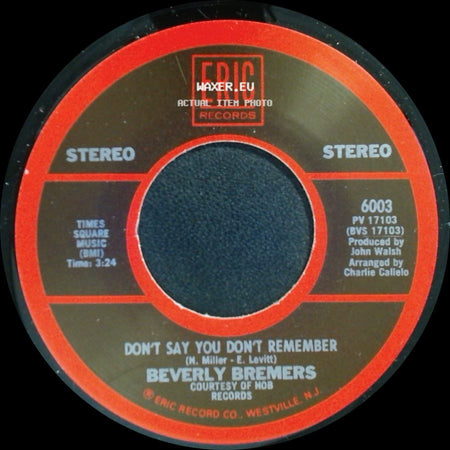 John Paul Young / Beverly Bremers - Love Is In The Air / Don't Say You Don't Remember side B