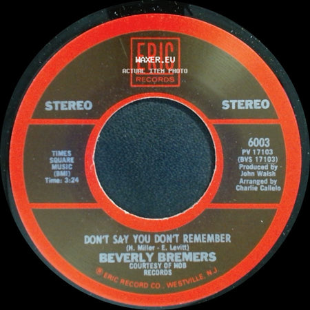 Beverly Bremers / John Paul Young - Don't Say You Don't Remember / Love Is In The Air side A