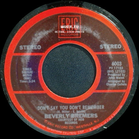 John Paul Young / Beverly Bremers - Love Is In The Air / Don't Say You Don't Remember side B