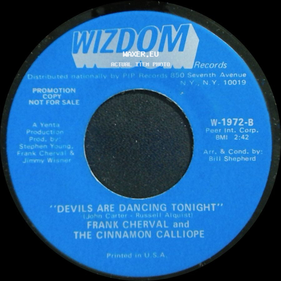 Frank Cherval And The Cinnamon Calliope - I Wish I Were A Child / Devils Are Dancing Tonight side B