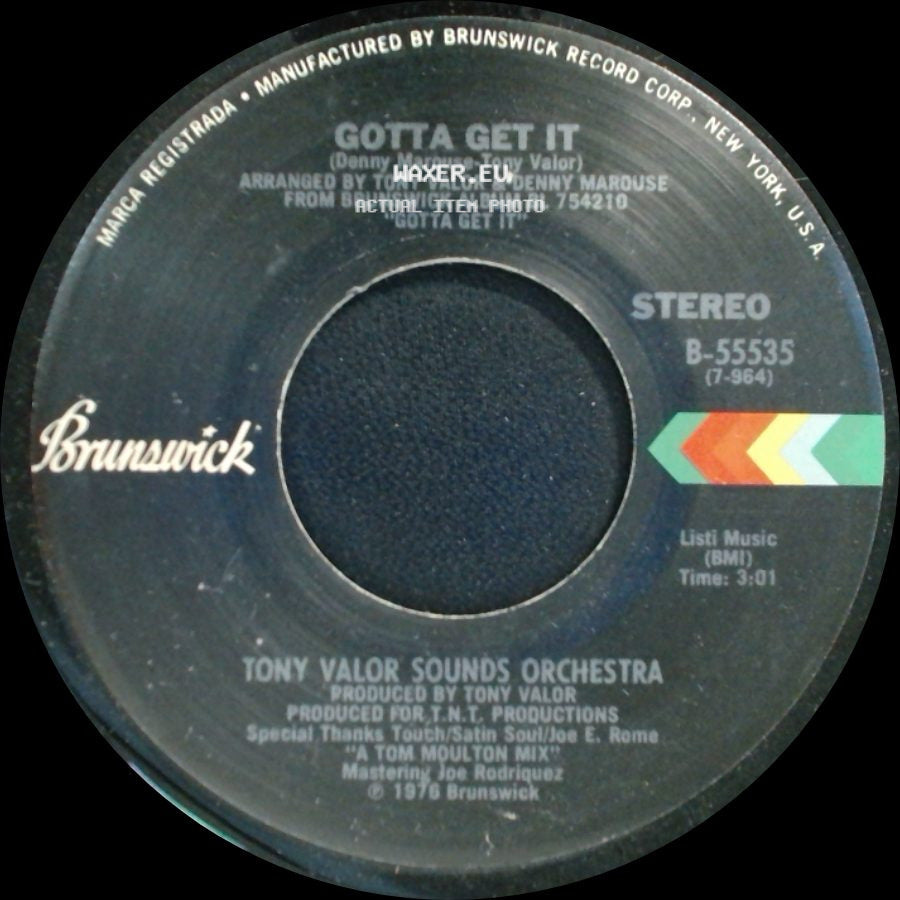 Tony Valor Sounds Orchestra - Gotta Get It / Give Me Sometime side A