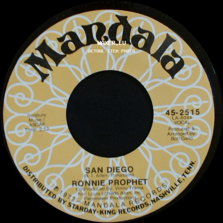 Ronnie Prophet - San Diego / Fun side A