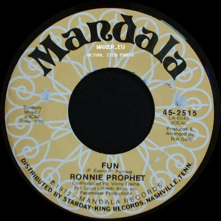 Ronnie Prophet - San Diego / Fun side B