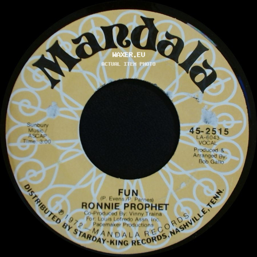 Ronnie Prophet - San Diego / Fun side B