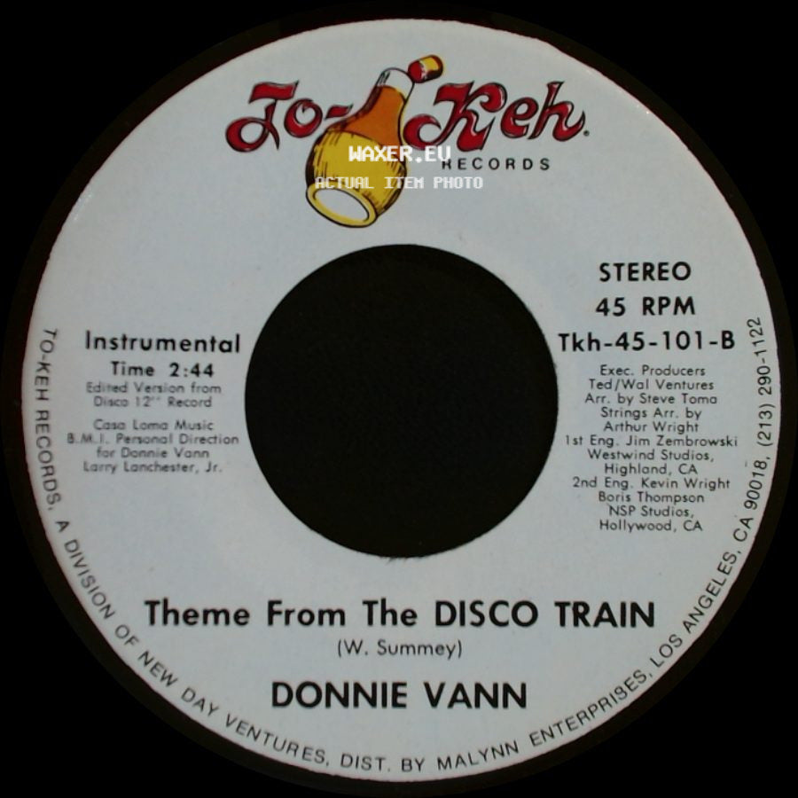 Donnie Vann - Disco Train / Theme From The Disco Train side B